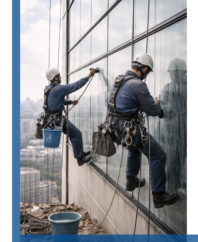 Профессиональная мойка фасадных окон альпинистами в Нерюнгри