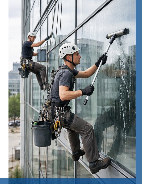 Мойка витражей альпинистами в Нерюнгри от 760 р. под ключ|ВЫСОТНИК-Нрю