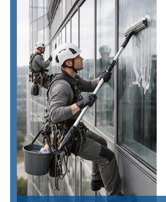 Высотная мойка сплошного остекления с выездом в Нерюнгри