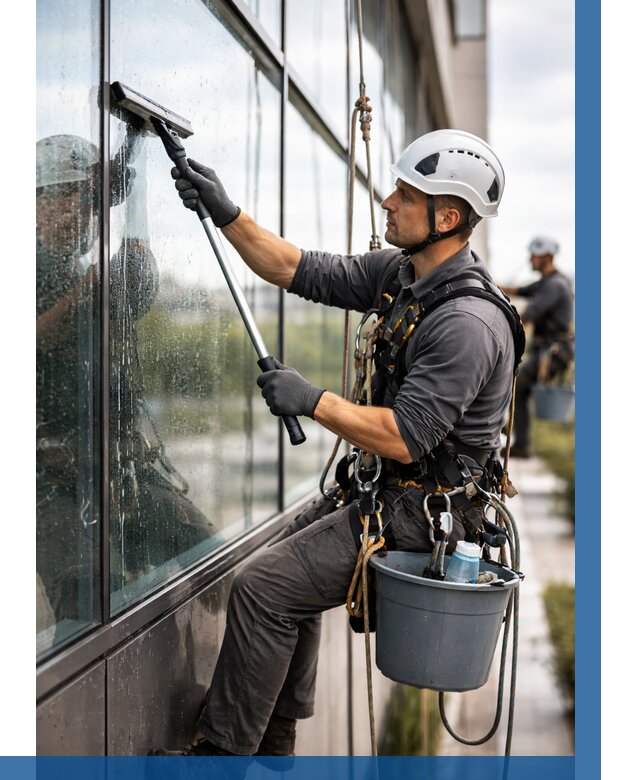 Мойка стеклянных фасадов в Нерюнгри от 217 р. | ВЫСОТНИК-Нрю