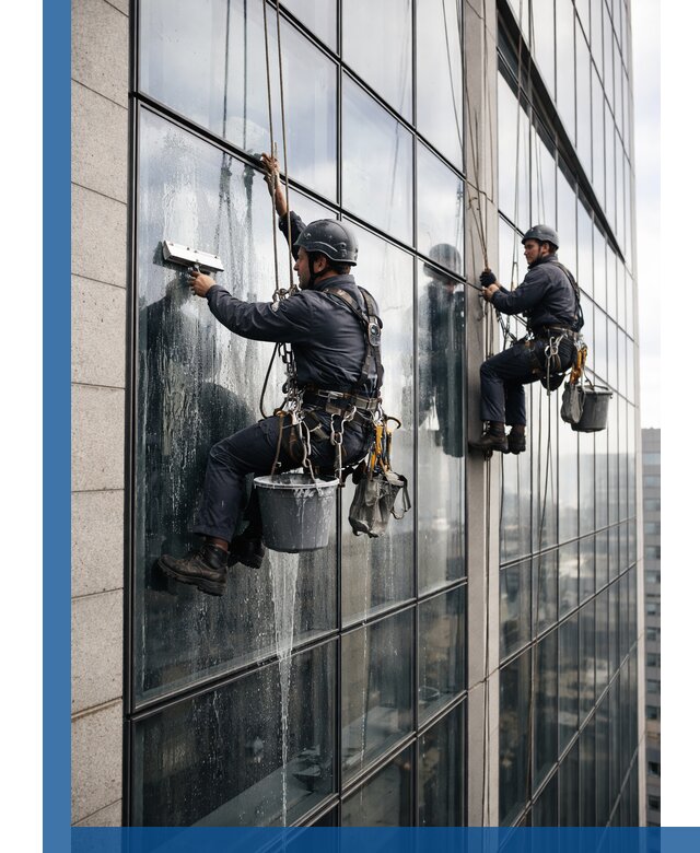 Профессиональная мойка стеклянных фасадов зданий в Нерюнгри