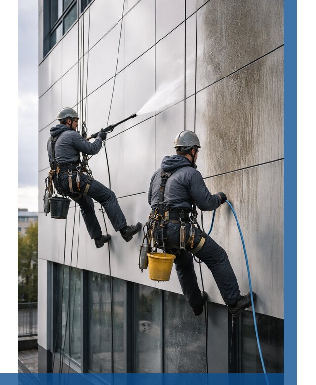 Мойка фасада из композита в Нерюнгри по цене от 326 р. | ВЫСОТНИК-Нрю