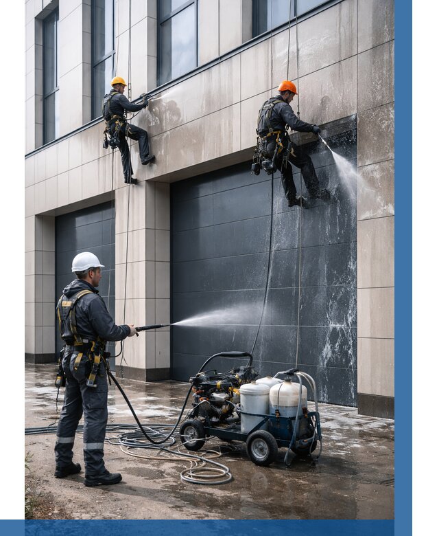 Послестроительная мойка фасада в Нерюнгри от 326 р. | ВЫСОТНИК-Нрю