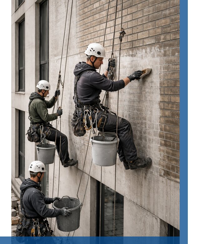 Удаление высолов с фасада в Нерюнгри от 272 р. | ВЫСОТНИК-Нрю