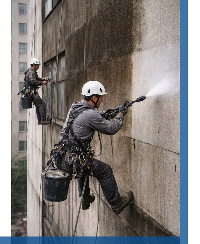 Очистка фасада от копоти в Нерюнгри от 272 р. | ВЫСОТНИК-Нрю