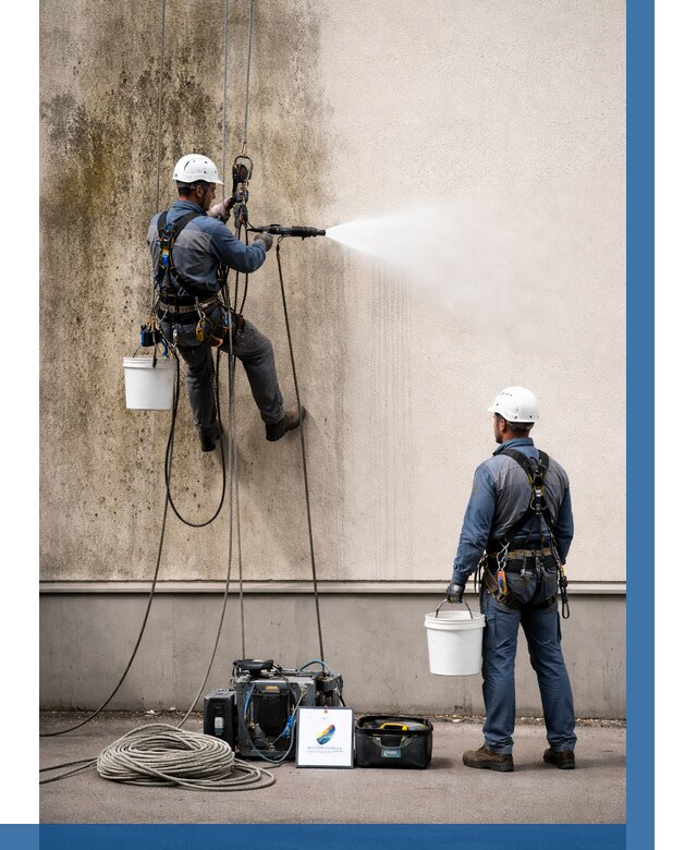 Очистка фасада от плесени в Нерюнгри от 326 р. | ВЫСОТНИК-Нрю