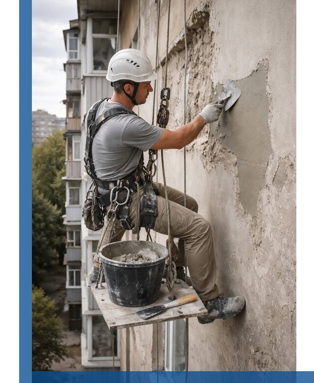 Восстановление фасадной штукатурки в Нерюнгри с гарантией качества