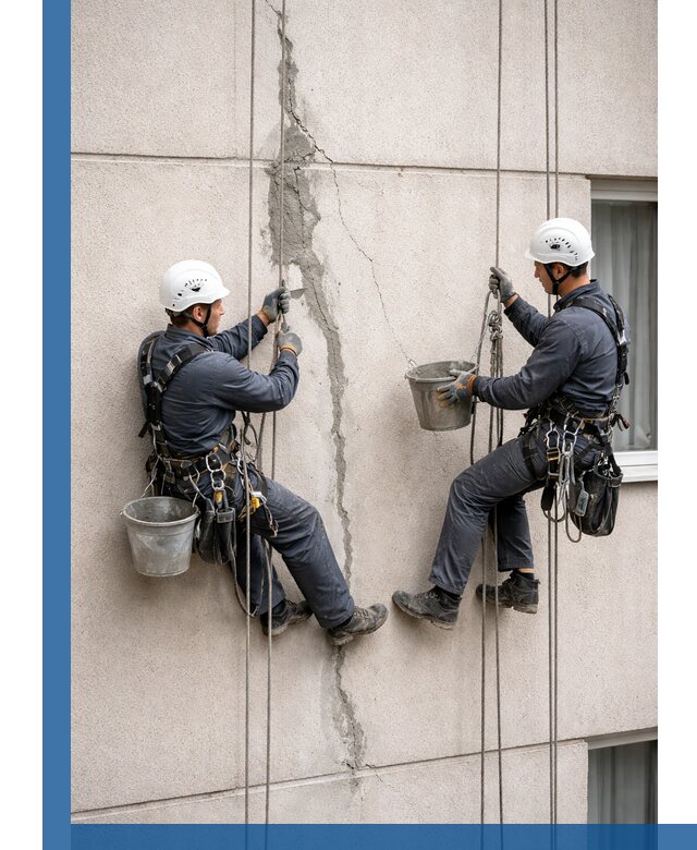 Заделка трещин на фасаде в Нерюнгри с гарантийным ремонтом