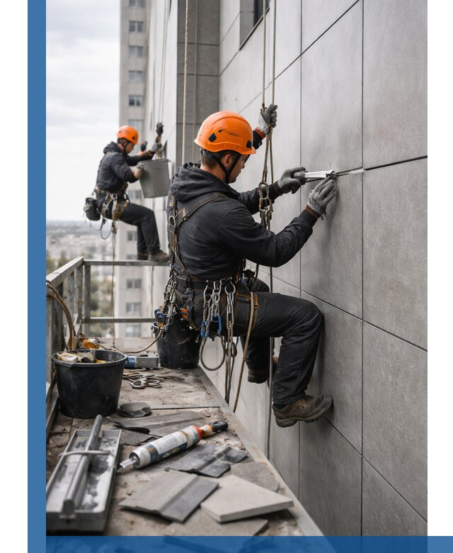 Профессиональный ремонт фасада из керамогранита в Нерюнгри