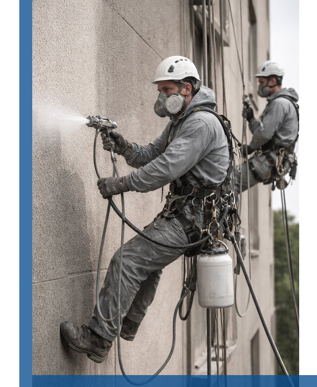 Безвоздушная покраска фасадов зданий в Нерюнгри профессионально