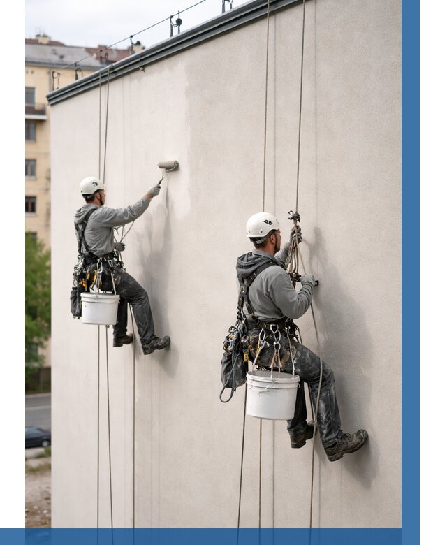 Покраска оштукатуренного фасада в Нерюнгри от 348 р. | ВЫСОТНИК-Нрю