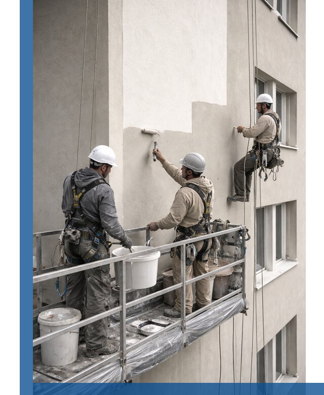 Покраска оштукатуренного фасада в Нерюнгри под ключ с гарантией