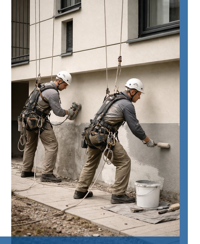 Окраска цоколя здания в Нерюнгри от 489 р. под ключ | ВЫСОТНИК-Нрю