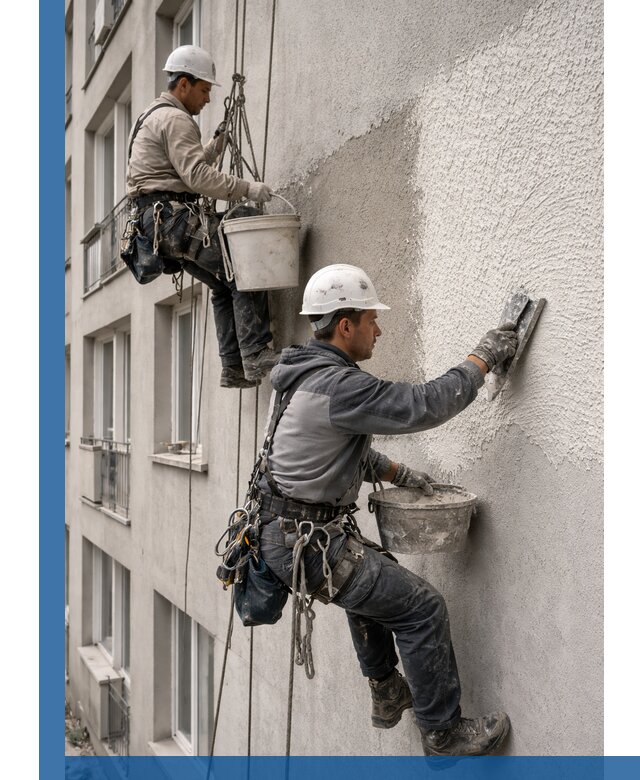 Нанесение декоративной штукатурки короед на фасад в Нерюнгри