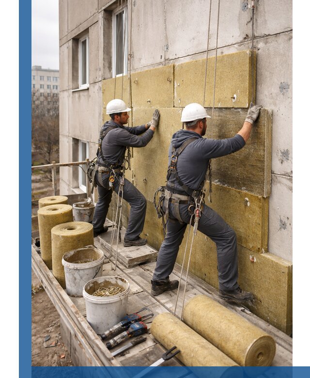 Утепление фасада минватой в Нерюнгри под ключ с гарантией