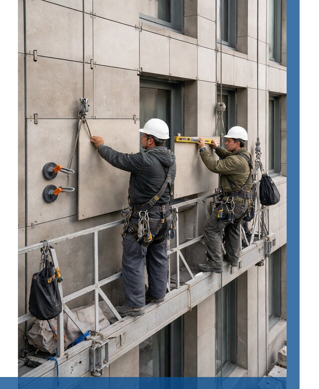 Монтаж керамогранита на фасад в Нерюнгри от 2715 р. | ВЫСОТНИК-Нрю