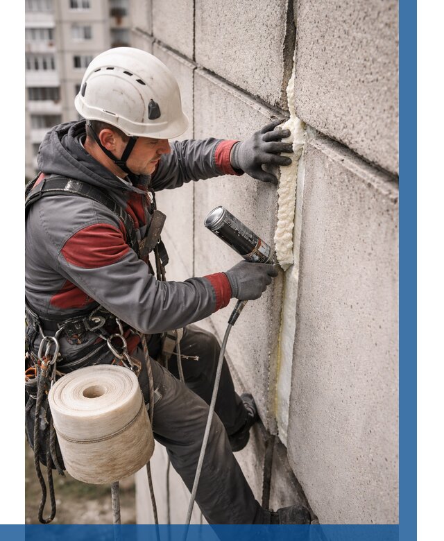 Утепление межпанельных швов в Нерюнгри от 760 р. | ВЫСОТНИК-Нрю