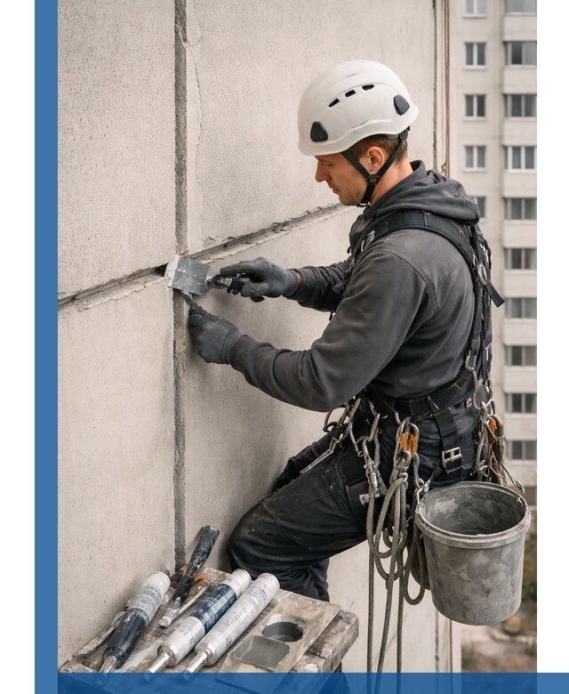 Ремонт межпанельных швов в Нерюнгри герметизация и восстановление