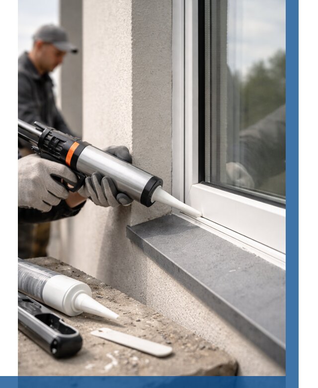 Герметизация монтажных швов окон в Нерюнгри от 706 р. | ВЫСОТНИК-Нрю