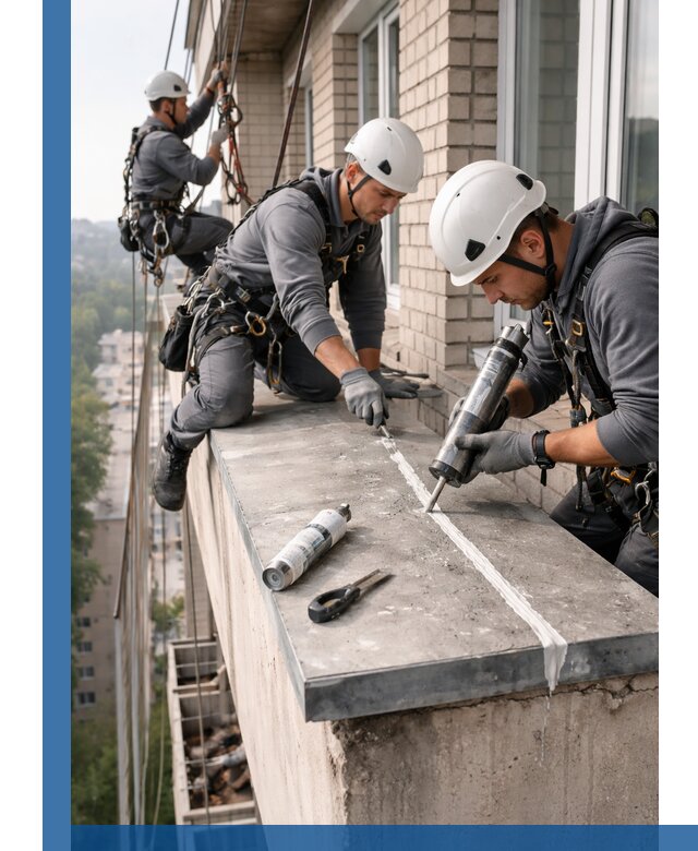 Герметизация балконного козырька в Нерюнгри профессионально