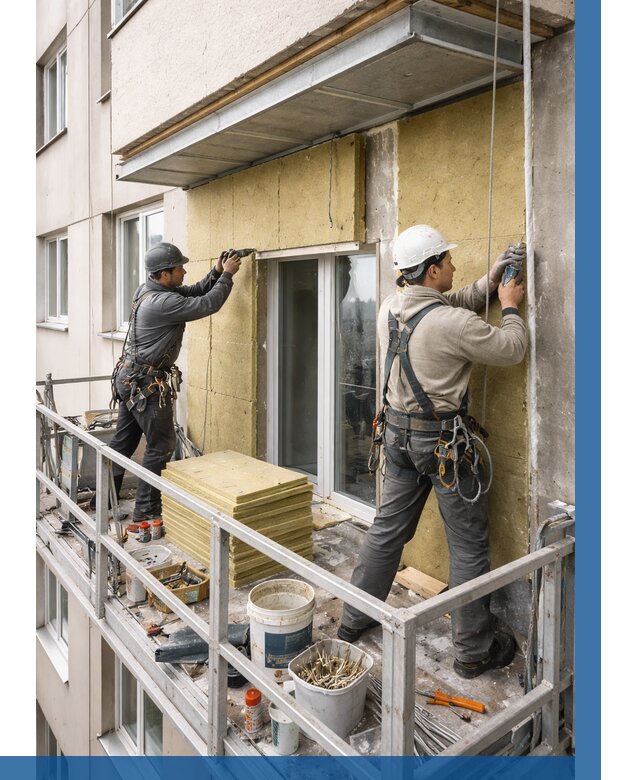 Утепление балкона снаружи в Нерюнгри от 1738 р. под ключ ВЫСОТНИК-Нрю