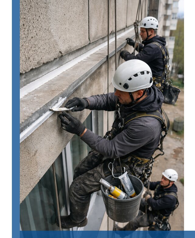 Герметизация примыкания балкона в Нерюнгри под ключ с гарантией