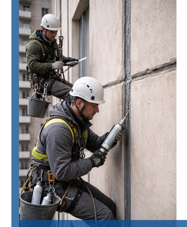 Герметизация деформационных швов фасада в Нерюнгри качественно