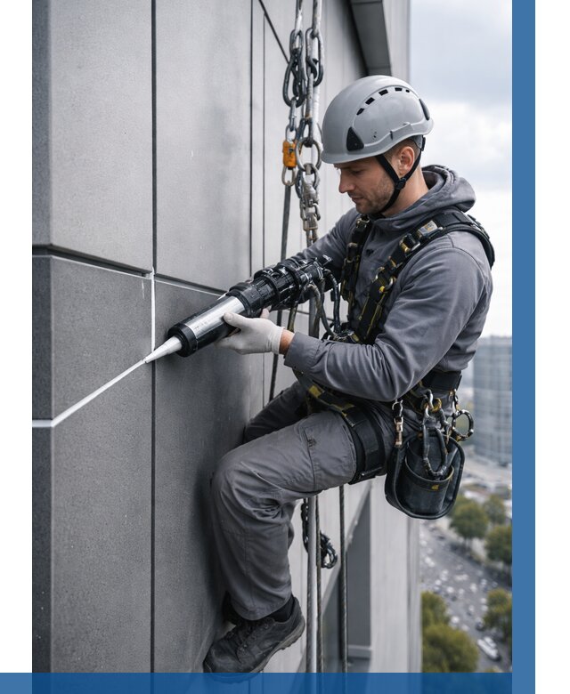 Герметизация стыков фасадных панелей в Нерюнгри от 7059 р.| ВЫСОТНИК-Нрю