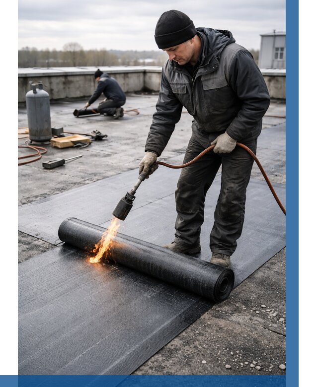 Ремонт наплавляемой кровли в Нерюнгри от 760 р. | ВЫСОТНИК-Нрю