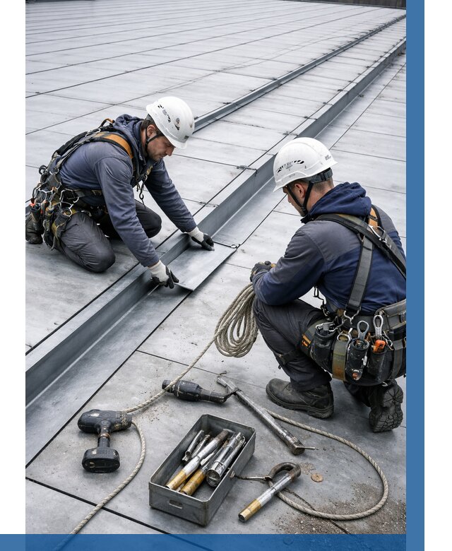 Ремонт фальцевой кровли в Нерюнгри от 760 р. | ВЫСОТНИК-Нрю