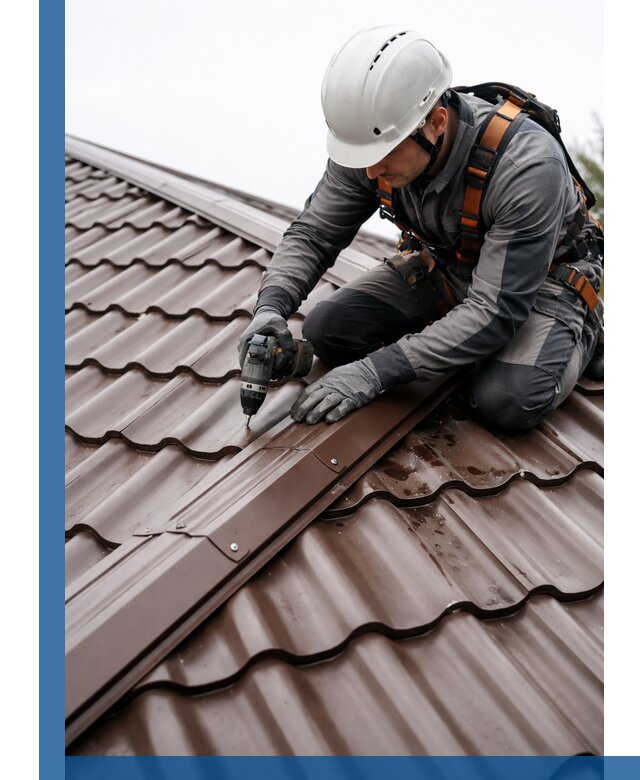 Ремонт металлочерепицы на крыше в Нерюнгри профессионально