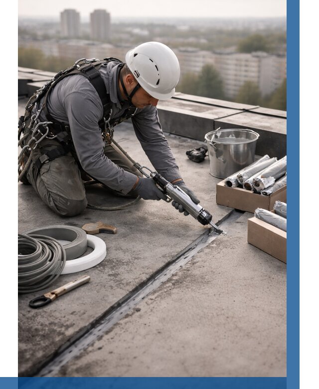 Герметизация швов кровли в Нерюнгри от 489 р./м2 | ВЫСОТНИК-Нрю