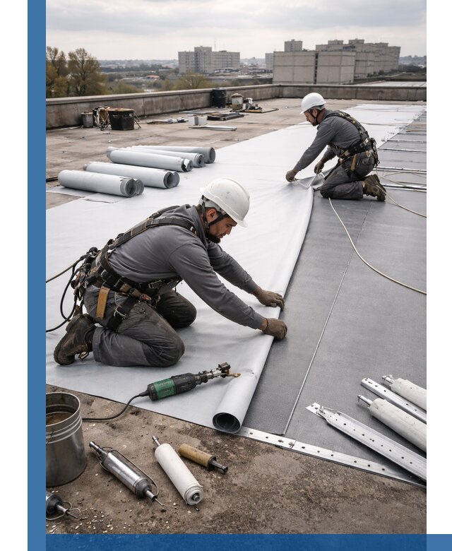 Монтаж мембранной кровли в Нерюнгри для промышленных зданий