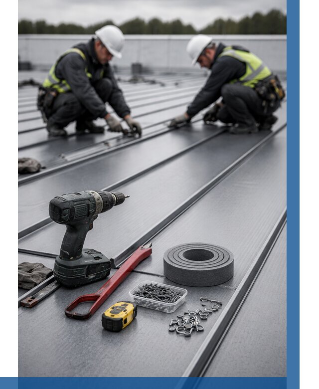 Монтаж фальцевой кровли в Нерюнгри от 1955 р. | ВЫСОТНИК-Нрю