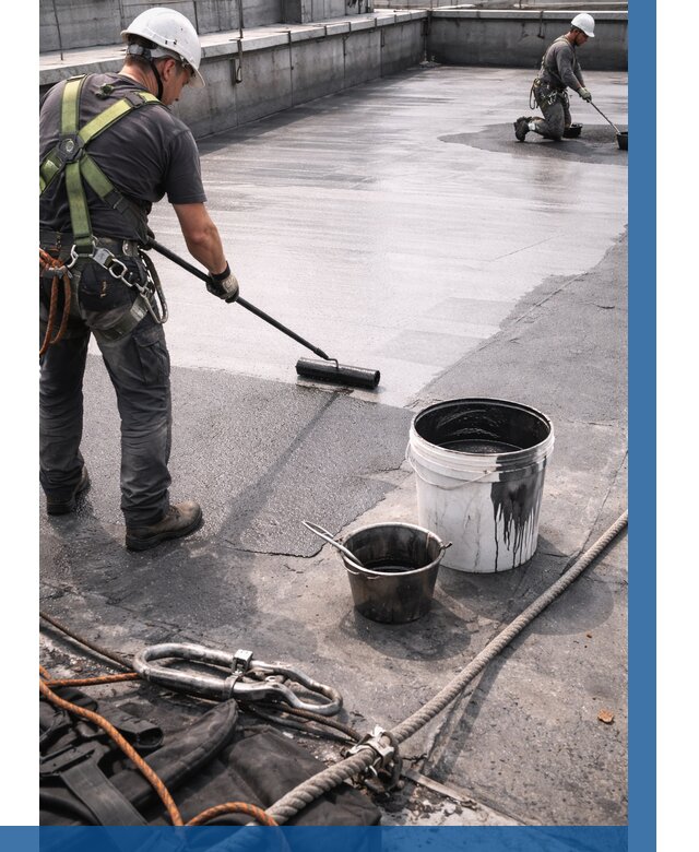 Гидроизоляция кровли жидкой резиной в Нерюнгри от 543 р. | ВЫСОТНИК-Нрю