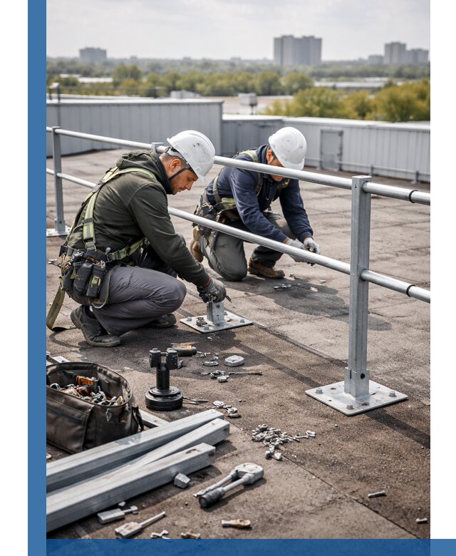 Монтаж кровельного ограждения в Нерюнгри под ключ с гарантией