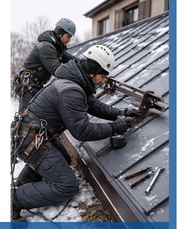 Монтаж снегозадержателей в Нерюнгри от 489 р. | ВЫСОТНИК-Нрю