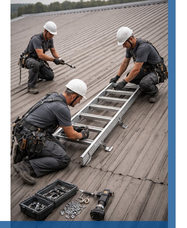 Монтаж кровельной лестницы в Нерюнгри от 4887 р. | ВЫСОТНИК-Нрю