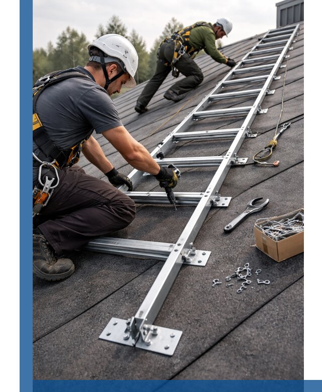 Профессиональный монтаж кровельной лестницы в Нерюнгри под ключ