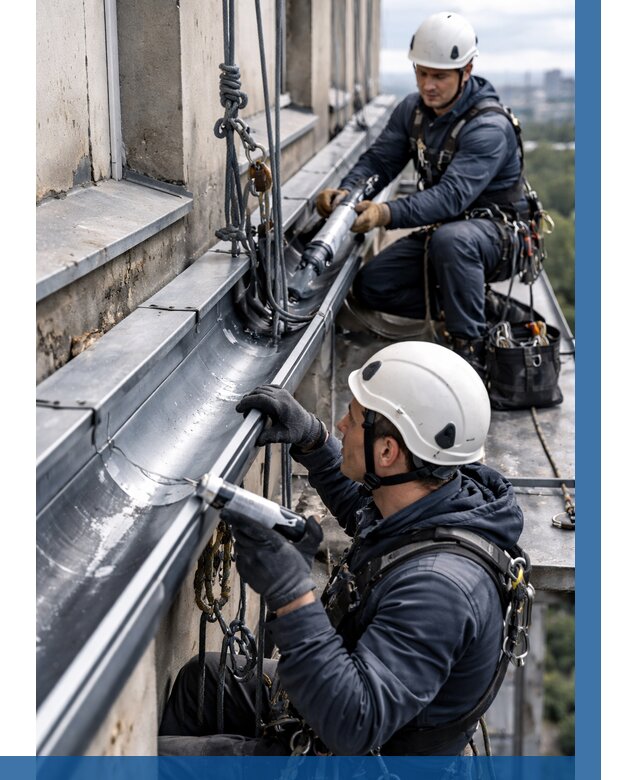 Ремонт водосточных желобов в Нерюнгри от 7059 р. | ВЫСОТНИК-Нрю