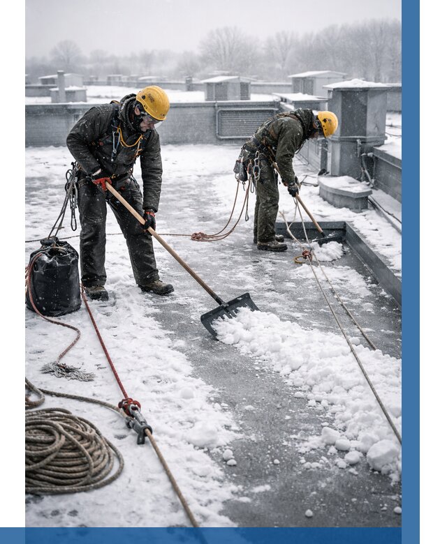 Очистка крыши от снега в Нерюнгри от 8145 р. | ВЫСОТНИК-Нрю