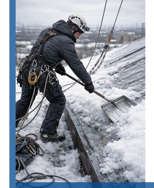 Профессиональная очистка кровли от снега и наледи в Нерюнгри