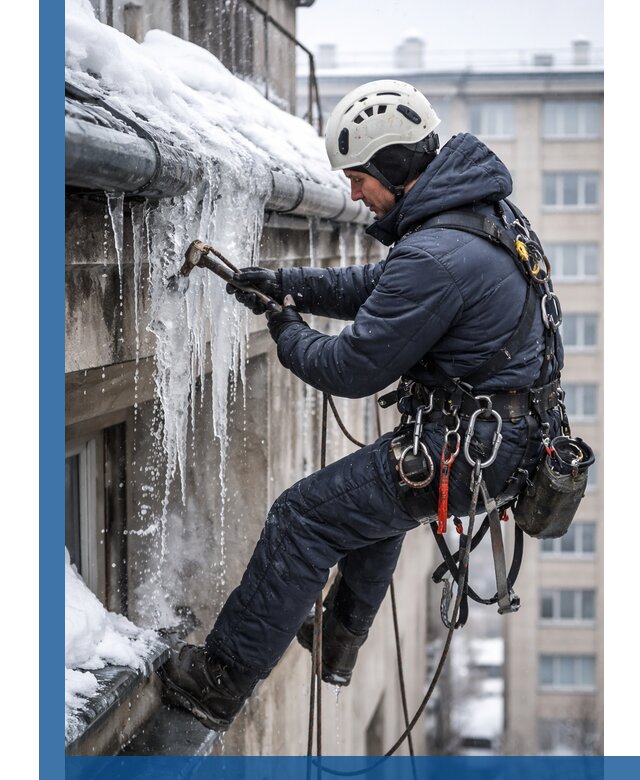 Удаление наледи и чистка водостоков в Нерюнгри оперативно и безопасно