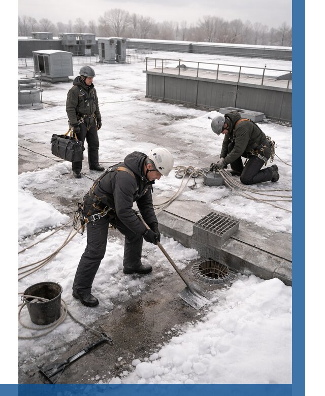 Абонентское обслуживание кровли зимой в Нерюнгри от 8688 р. | ВЫСОТНИК-Нрю