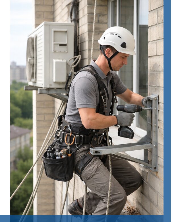 Установка кронштейнов кондиционера в Нерюнгри от 3801 р. | ВЫСОТНИК-Нрю