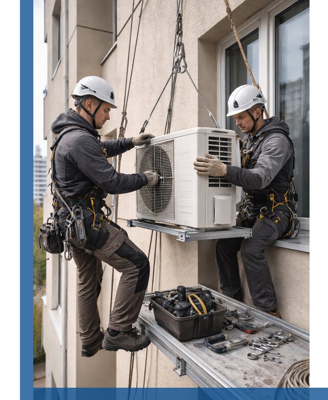 Перенос внешнего блока кондиционера в Нерюнгри с монтажом и крепежом