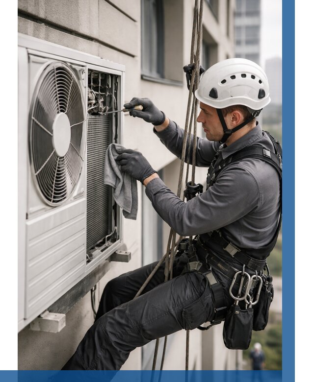 Обслуживание внешнего блока кондиционера в Нерюнгри от 2932 р.ВЫСОТНИК-Нрю