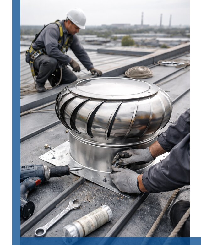 Установка дефлекторов на кровле в Нерюнгри профессионально