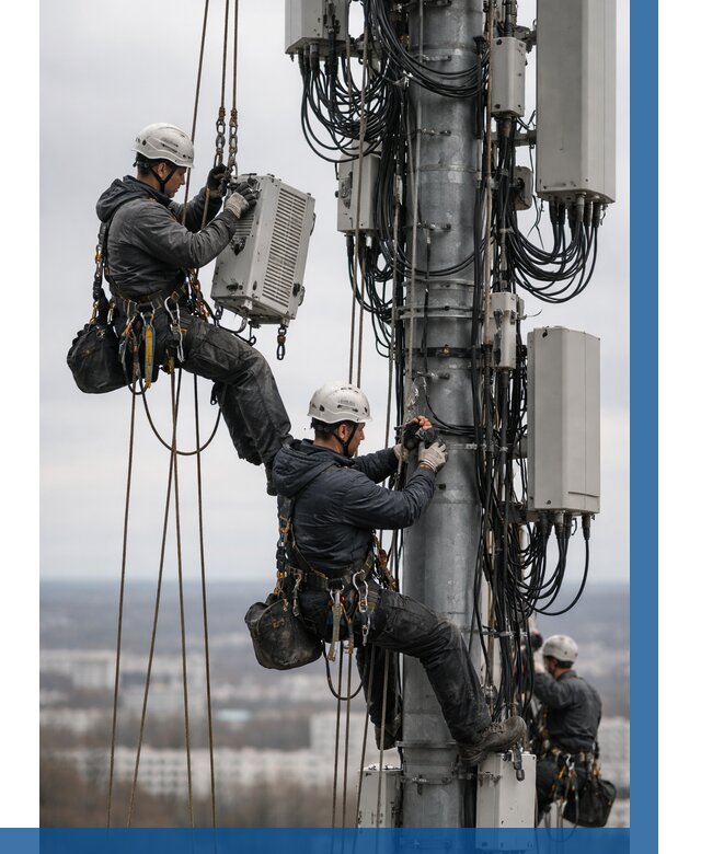 Монтаж оборудования связи на мачте в Нерюнгри от 8145 р. | ВЫСОТНИК-Нрю