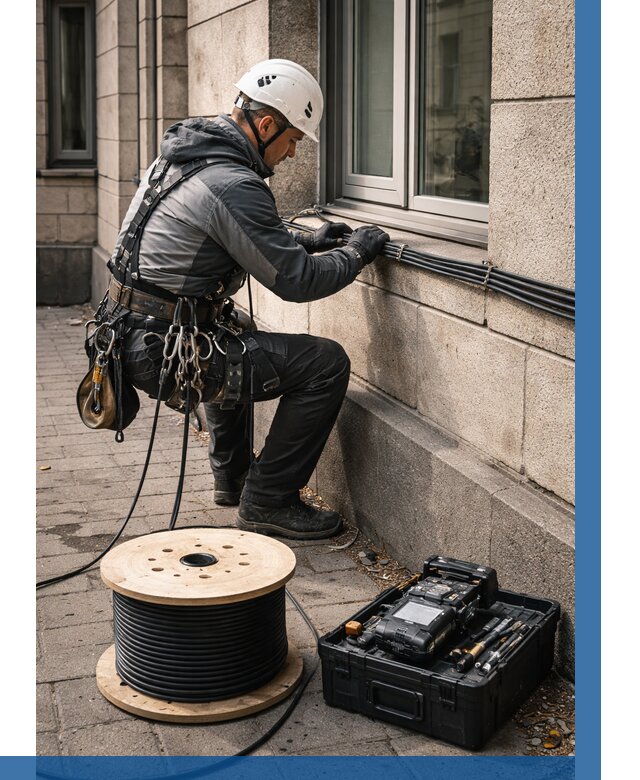 Прокладка оптоволоконного кабеля в Нерюнгри от 869 р. | ВЫСОТНИК-Нрю